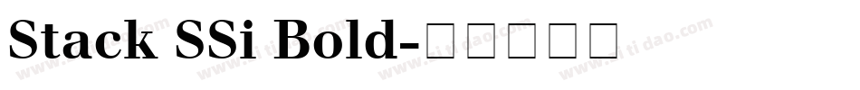 Stack SSi Bold字体转换